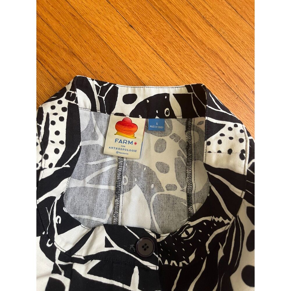 NWOT Farm Rio x Anthropologie Canvas Pattern Shorts - sz small - Picture 5 of 6